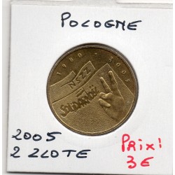 Pologne 2 Zlote Solidarnosk 2005 Spl, KM 565 pièce de monnaie
