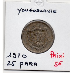 Yougoslavie 25 para 1925 TTB, KM 3 pièces de monnaie