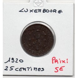Luxembourg 25 centimes 1920 TTB, KM 32 pièce de monnaie