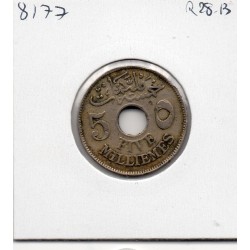 Egypte 5 Milliemes 1335 AH - 1916 TTB, KM 315 pièce de monnaie