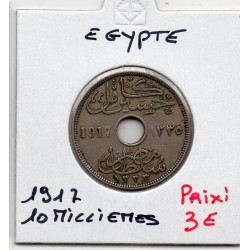 Egypte 10 Milliemes 1335 AH - 1917 KN TTB, KM 316 pièce de monnaie