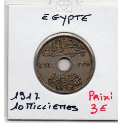 Egypte 10 Milliemes 1335 AH - 1917 KN TTB, KM 316 pièce de monnaie