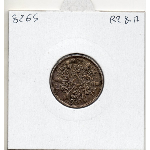 Grande Bretagne 6 pence 1930 TTB, KM 832  pièce de monnaie