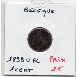 Belgique 1 centime 1899 en flamand TB, KM 34 pièce de monnaie