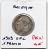 Belgique 1 Franc 1909 en Flamand TB, KM 57 pièce de monnaie