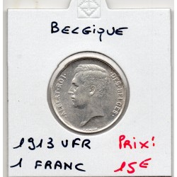Belgique 1 Franc 1913 en Flamand TB, KM 73.1 pièce de monnaie