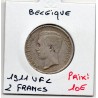 Belgique 2 Francs 1911 en Flamand TTB, KM 75 pièce de monnaie