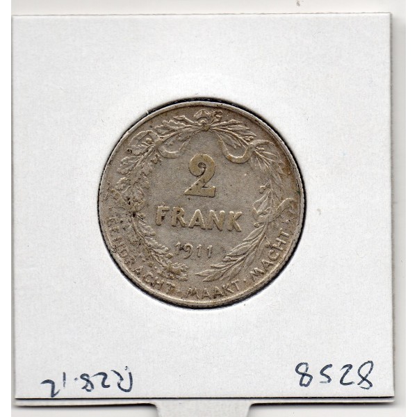 Belgique 2 Francs 1911 en Flamand TTB, KM 75 pièce de monnaie