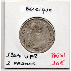 Belgique 2 Francs 1904 en Français TTB, KM 58 pièce de monnaie
