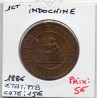 Indochine 1 cent 1886 TTB, Lec 38 pièce de monnaie