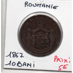 Roumanie 10 bani 1867 Watt & co TB, KM 4 pièce de monnaie