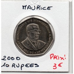 Ile Maurice 10 rupees 2000 FDC, KM 61 pièce de monnaie
