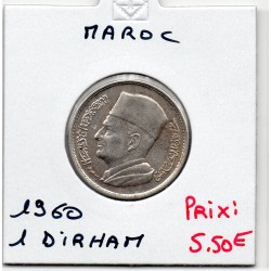 Maroc 1 dirham 1380 AH - 1960 TTB, KM Y55 pièce de monnaie