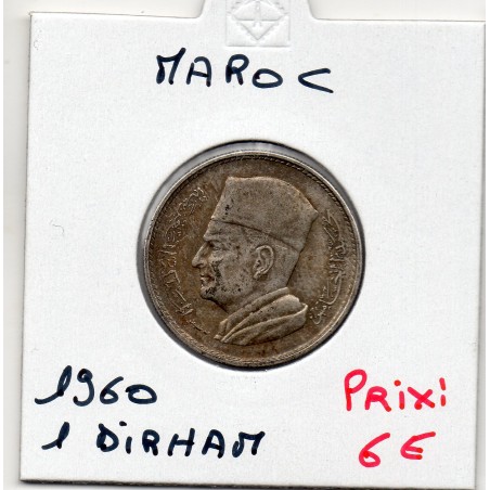 Maroc 1 dirham 1380 AH - 1960 Sup-, KM Y55 pièce de monnaie