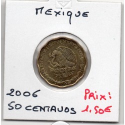 Mexique 50 centavos 2006 Spl, KM 549 pièce de monnaie