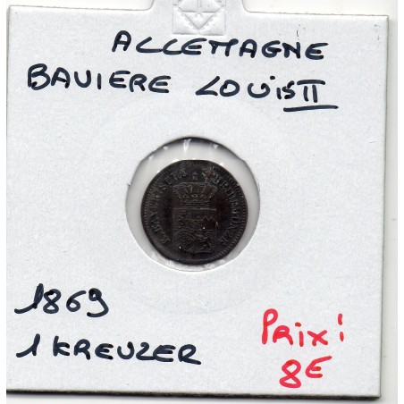 Bavière Bayern 1 Kreuzer 1869 TTB KM 873 pièce de monnaie