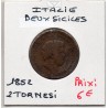 Italie Deux Siciles  2 Tornesi 1852 TB-, KM 327 pièce de monnaie