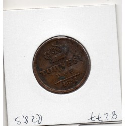Italie Deux Siciles  2 Tornesi 1852 TB-, KM 327 pièce de monnaie