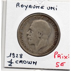 Grande Bretagne 1/2 crown 1928 B, KM 835 pièce de monnaie