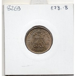 Grande Bretagne 6 pence 1948 Spl, KM 862 pièce de monnaie