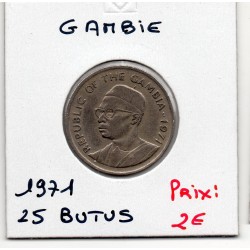 Gambie 25 butus 1971 TTB, KM 11 pièce de monnaie