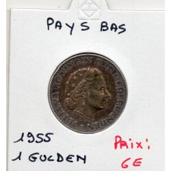 Pays Bas 1 Gulden 1955 Sup, KM 184 pièce de monnaie