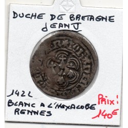 Duché de Bretagne, Jean V (1422-1444) Blanc a l'Hexalobe Rennes
