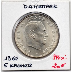 Danemark 5 kroner 1964 Spl,...