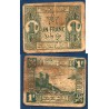 Maroc Chérifien P.42, B-, Billet de 1 Franc 1944 Fès