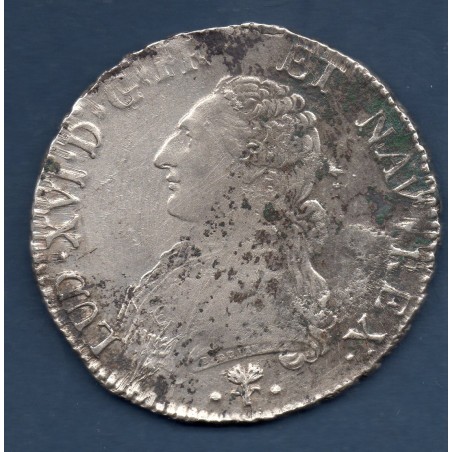 Ecu aux branches d'olivier 1780 L Bayonne TTB- Louis XVI pièce de monnaie royale