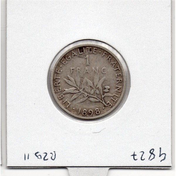 1 franc Semeuse Argent 1898 TB+, France pièce de monnaie