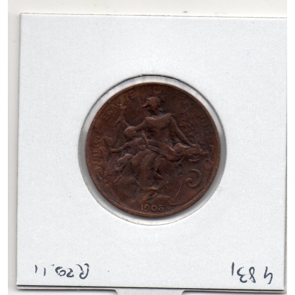 5 centimes Dupuis 1905 TB-, France pièce de monnaie