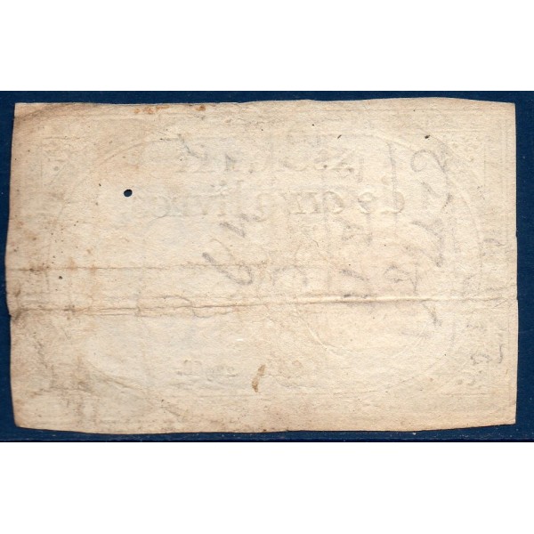 Assignat 5 livres 10 brumaire l'an 2 TTB signature Convieme