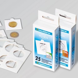 Cadres Cartons autocollants,35 mm Ø paquet de 25 pour médailles touristiques de la monnaie de paris