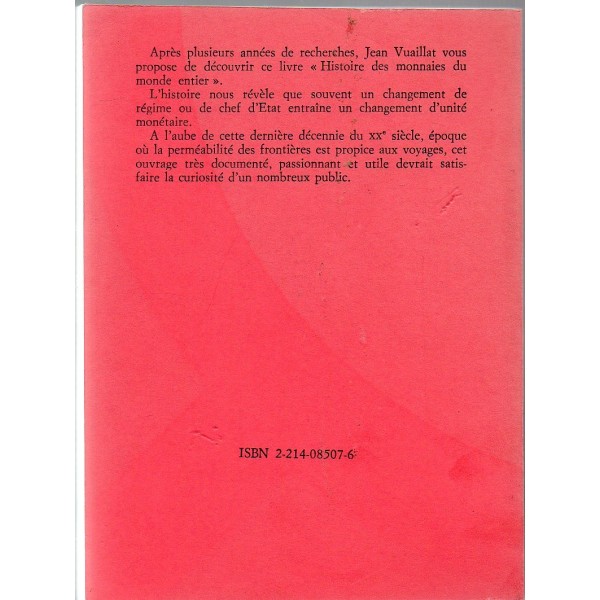 Histoire des monnaies du monde entier par Jean Vuaillat