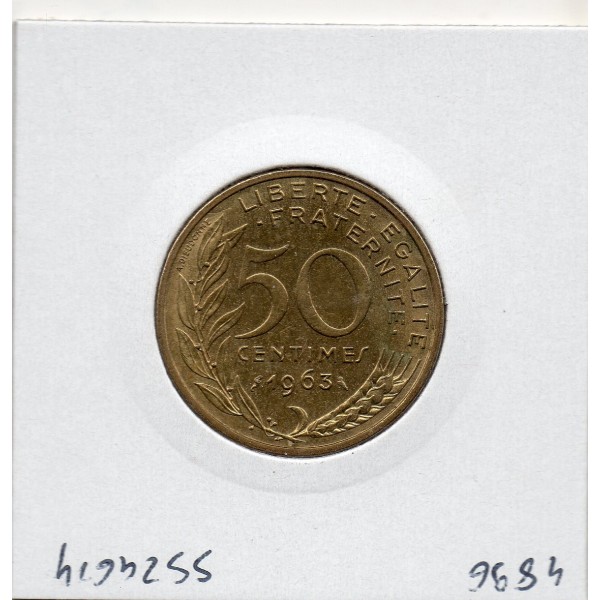 50 centimes Lagriffoul 1963 4 plis Sup+, France pièce de monnaie