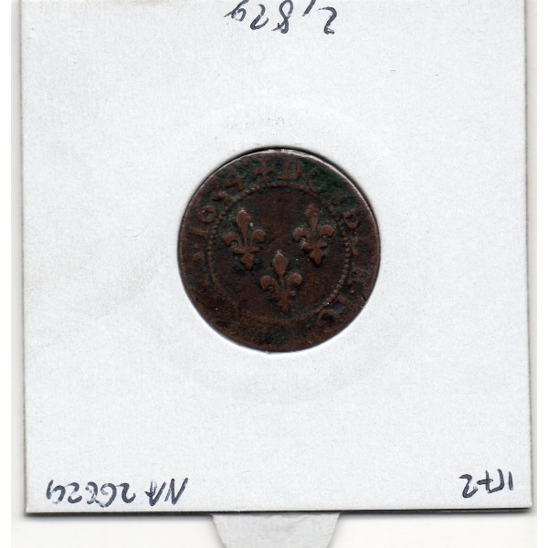 Double Tounois 1634 E Tours TTB- Louis XIII pièce de monnaie royale