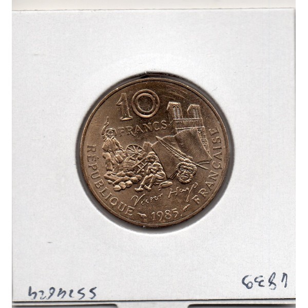 10 francs Victor Hugo 1985 tranche B FDC, France pièce de monnaie