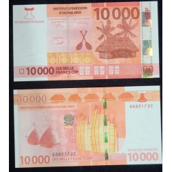 Polynésie Française P.8b, neuf Billet de 10000 Francs 2014 hutte faré