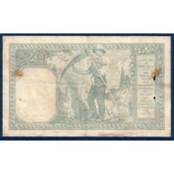 20 Francs Bayard TB+ 26.1.1918 Billet de la banque de France