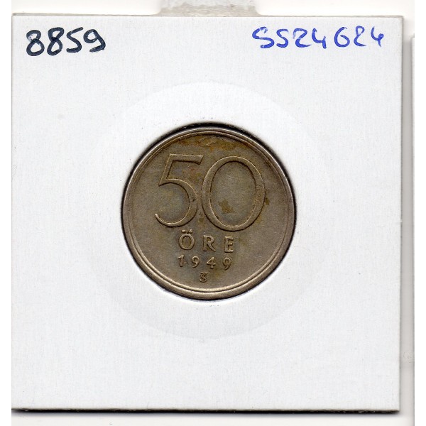 Suède 50 Ore 1949 Sup, KM 817 pièce de monnaie