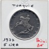 Turquie 5 Lira 1977 Spl, KM 905 pièce de monnaie