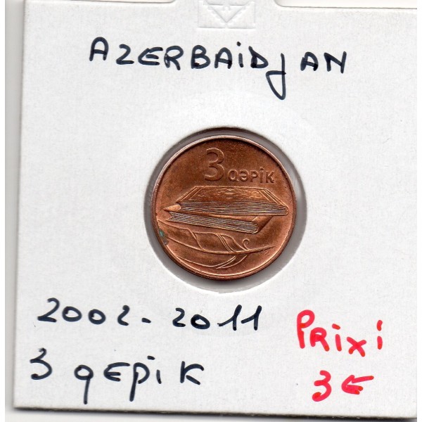 Azerbaidjan 3 qepik 2002-2011 Spl, KM 40pièce de monnaie