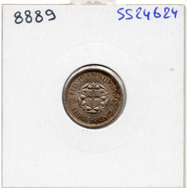 Grande Bretagne 3 pence 1937 Sup+, KM 848 pièce de monnaie