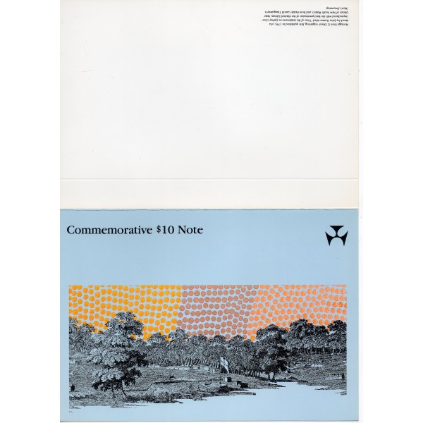 Australie P.49a, Folder Neuf Billet de 10 Dollars 1988 aborigène