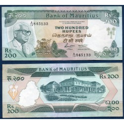 Maurice P.39b, Sup, Billet de 200 Rupees 1985 Château Réduit
