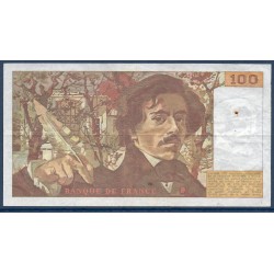 100 Francs Delacroix TB+ 1991 Billet de la banque de France