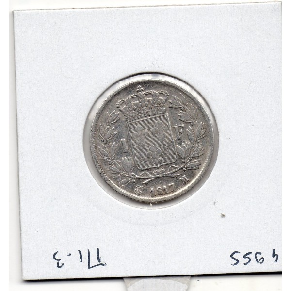 1 Franc Louis XVIII 1817 M Toulouse TTB-, France pièce de monnaie