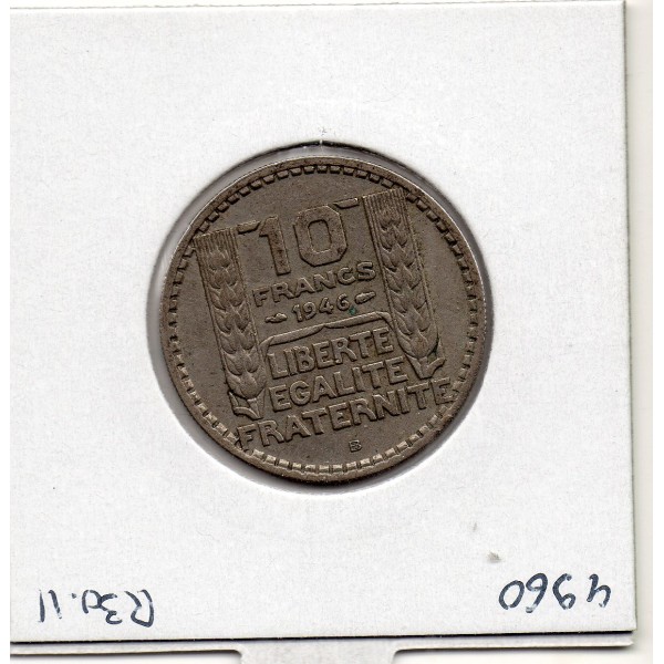 10 francs Turin 1946 B rameaux longs Sup- , France pièce de monnaie