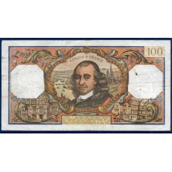 100 Francs Corneille TB+  2.6.1966 Billet de la banque de France